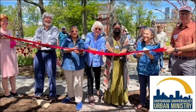 Based in the Roxbury neighborhood of Boston–the UUUM supports local improvement projects like this new peace garden