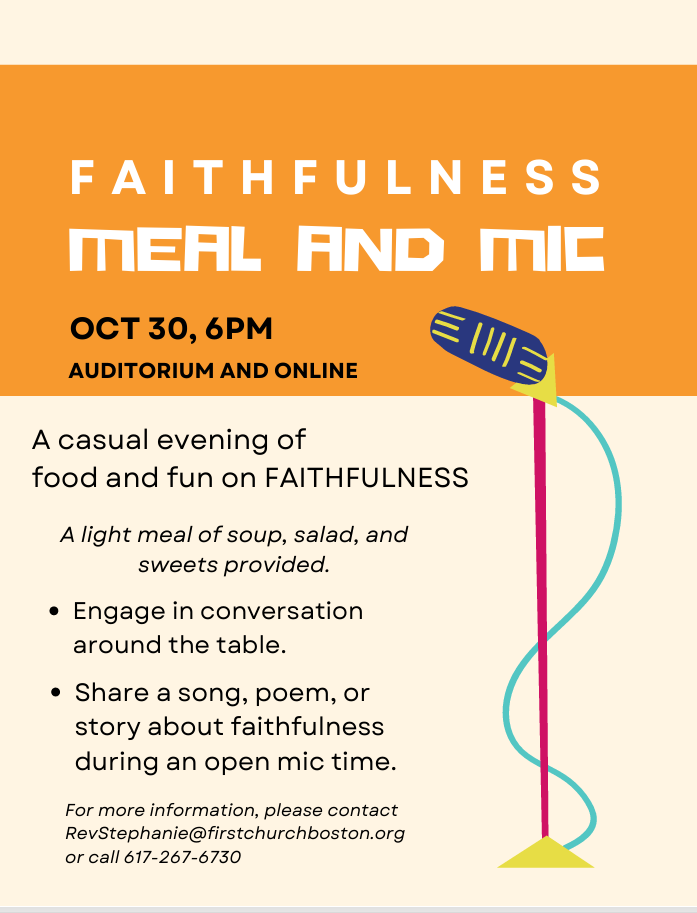 Faithfulness: Meal and Open Mic