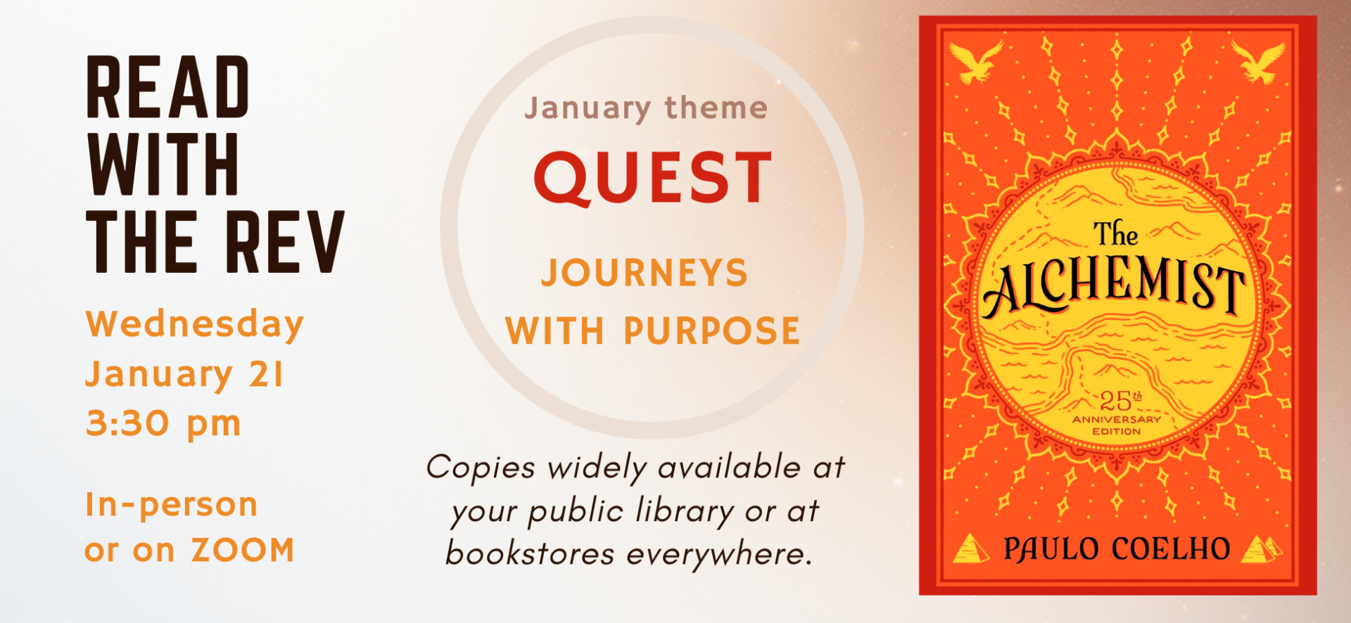 Read with the Rev January: The Alchemist by Paula Coelho
